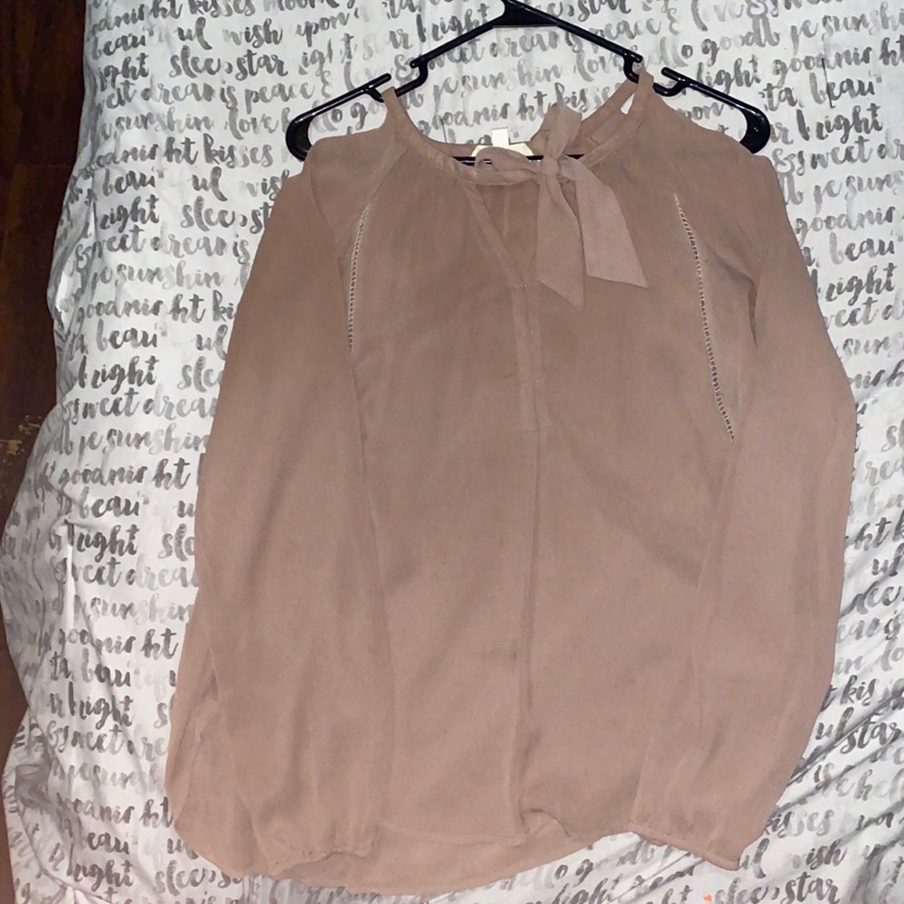 Créeme/ Brown long sleeve blouse